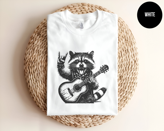 Distressed Rocker Raccoon T-Shirt – Quirky & Cool Graphic Tee
