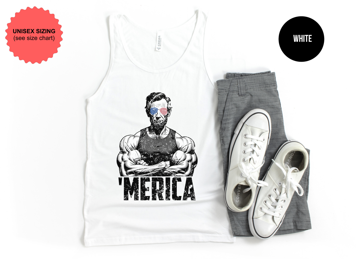 'Merica - Lincoln Tank Top