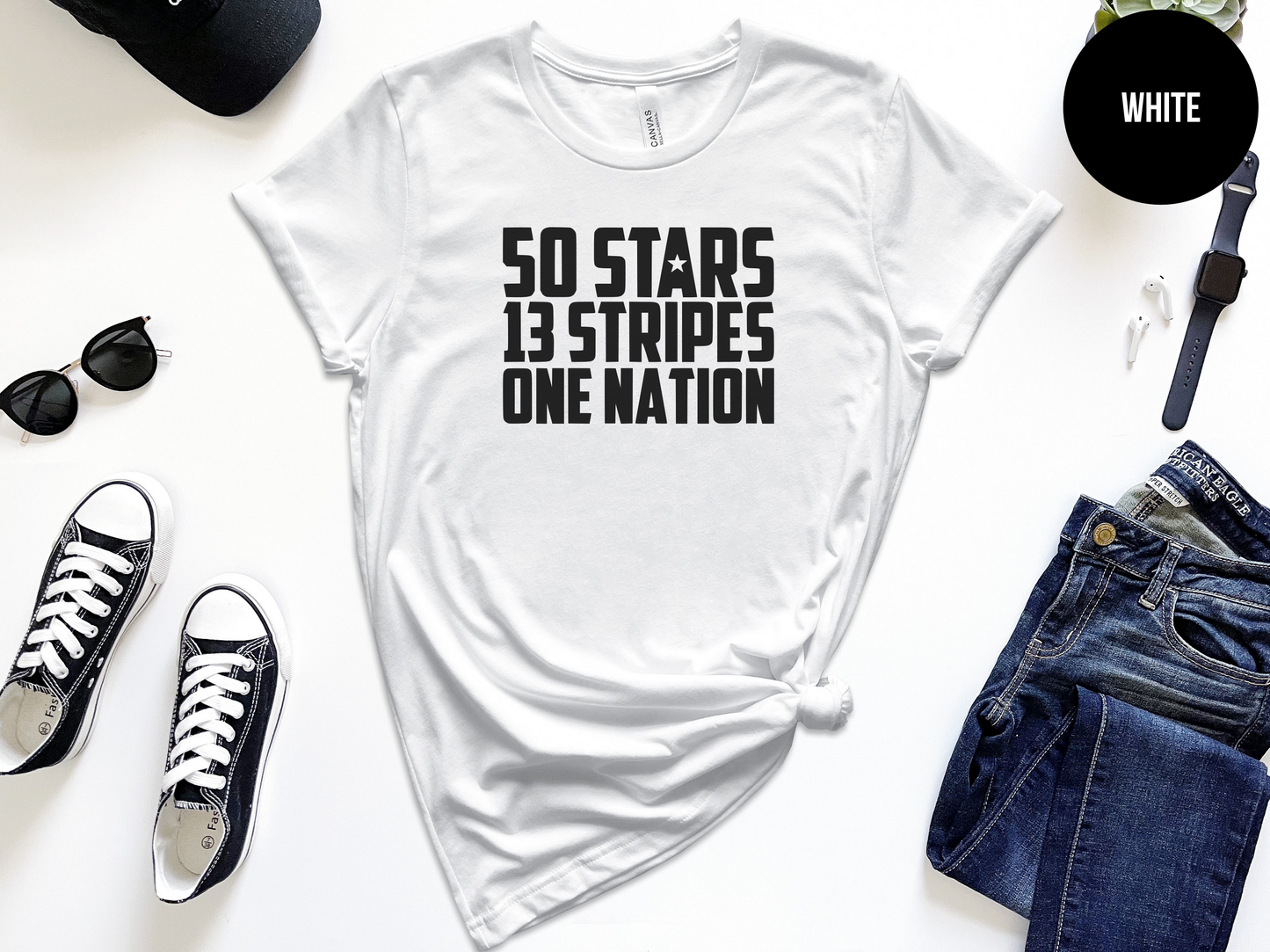 50 Stars, 13 Stripes, One Nation