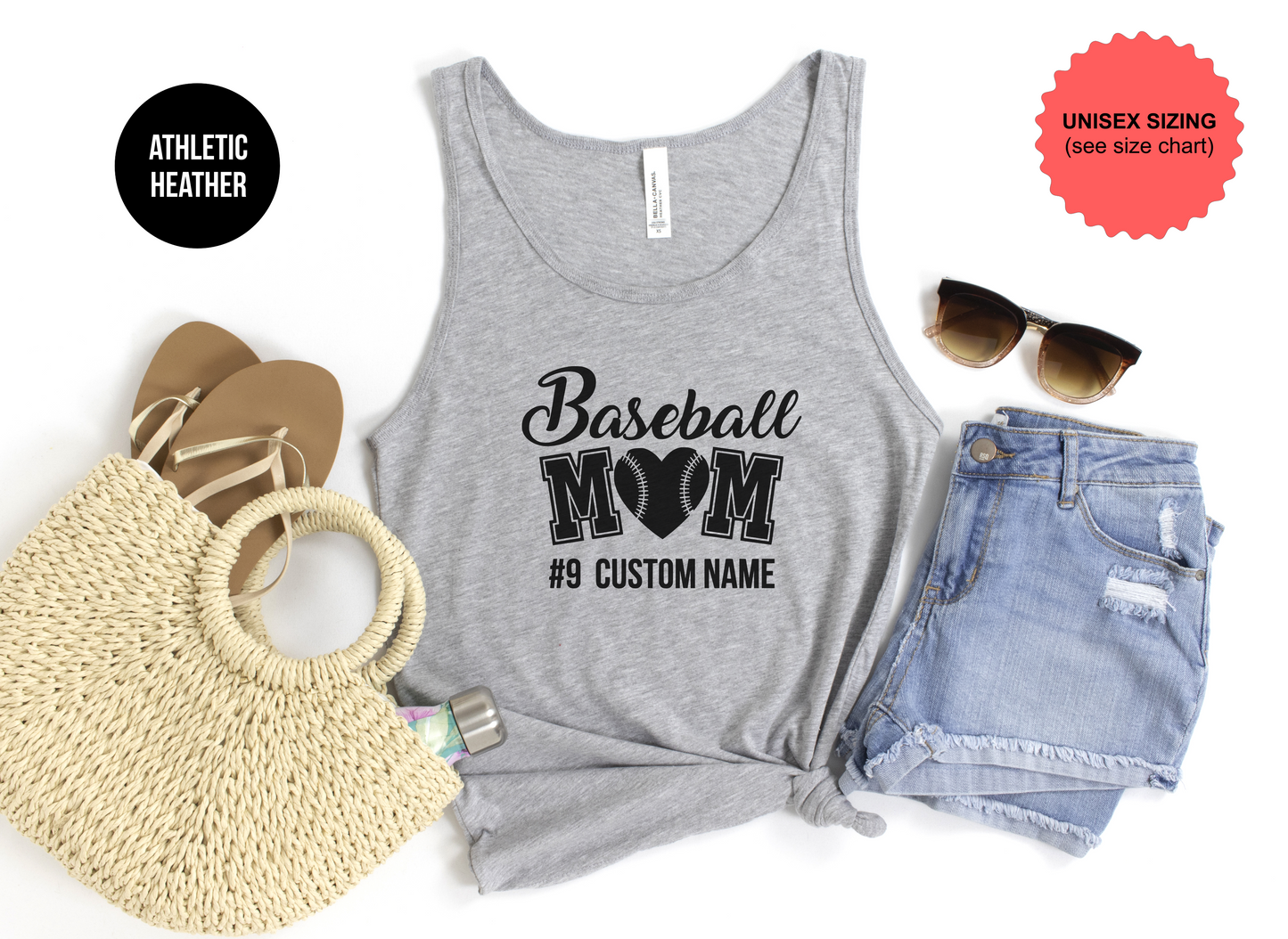 Custom Baseball Mom Tank Top
