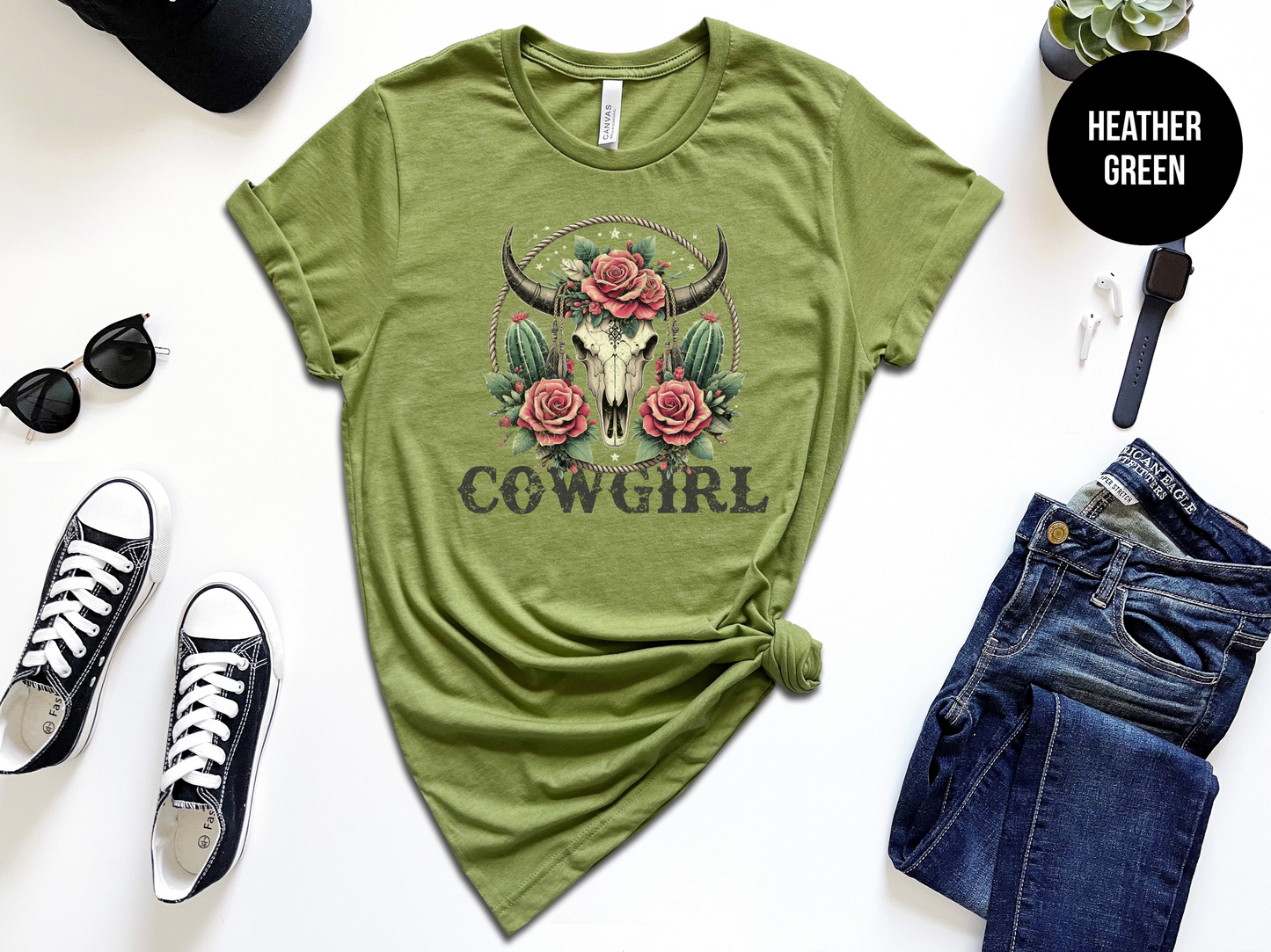Floral Skull Cowgirl