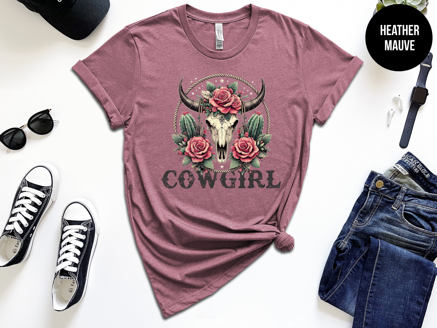 Floral Skull Cowgirl
