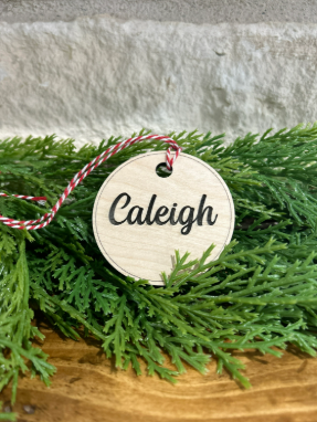 Personalized Round Stocking Tags
