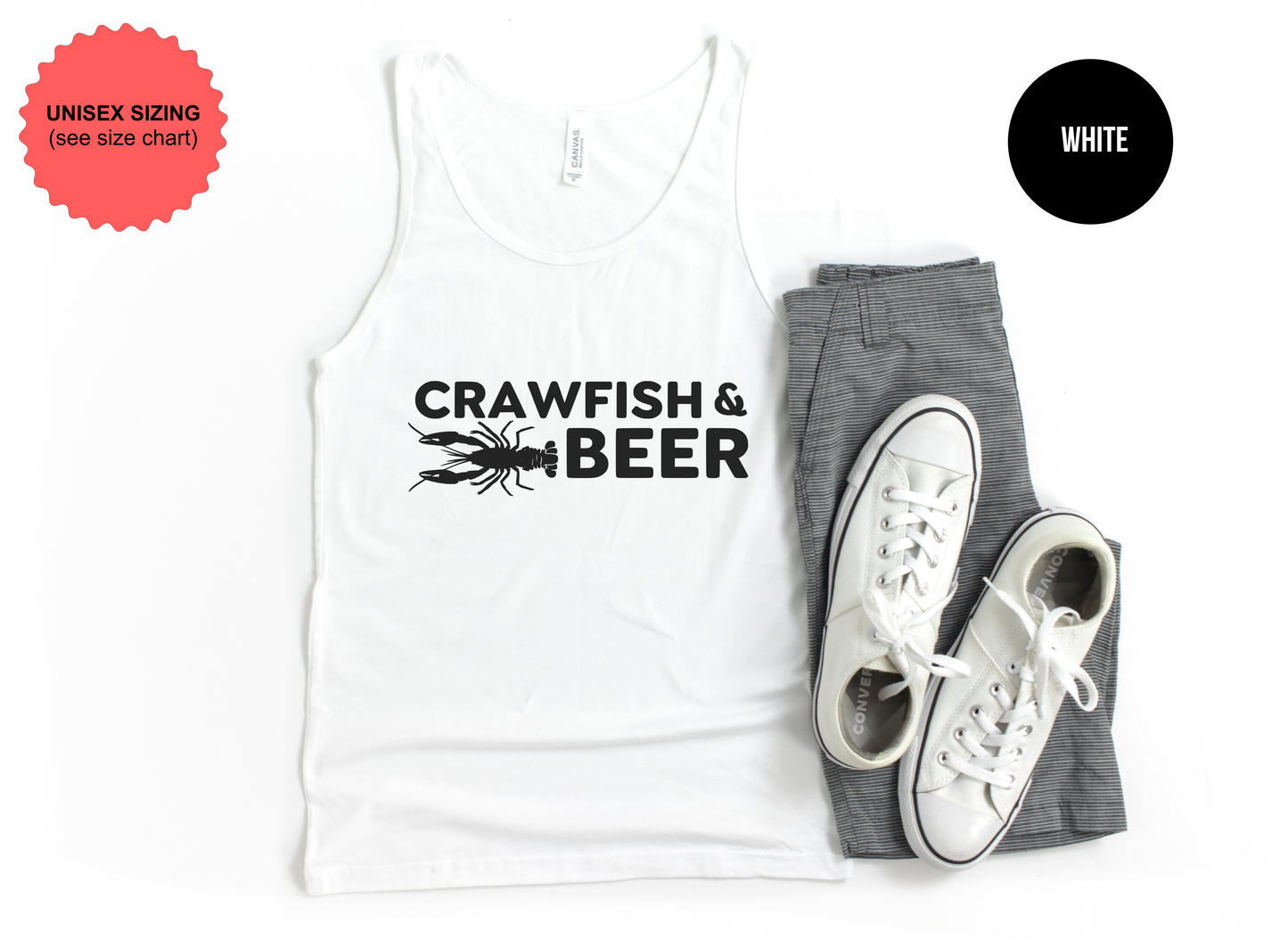 Crawfish And Beer Tank Top