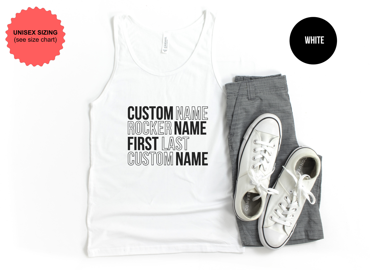 Custom Rocker Names Tank Top