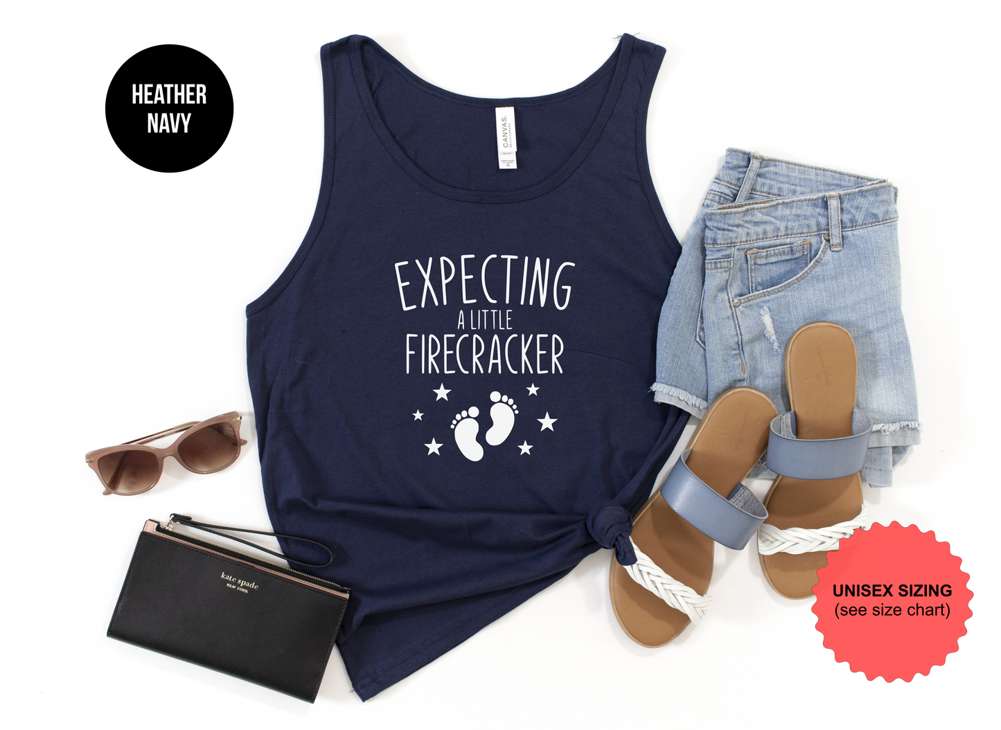 Expecting A Little Firecracker Tank Top