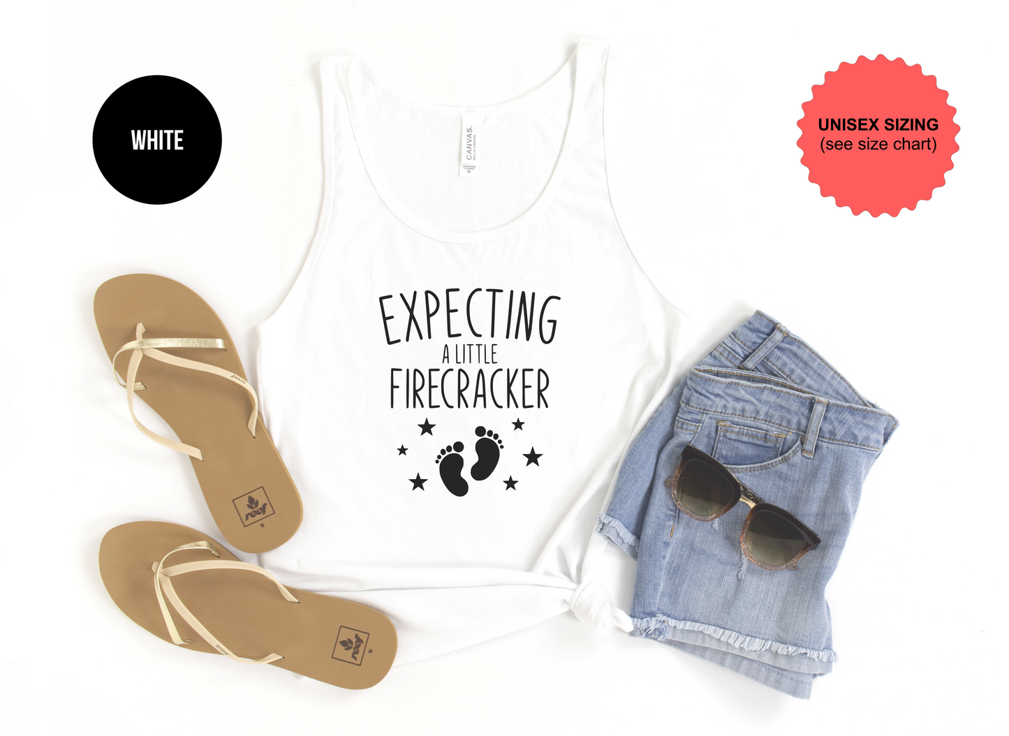 Expecting A Little Firecracker Tank Top