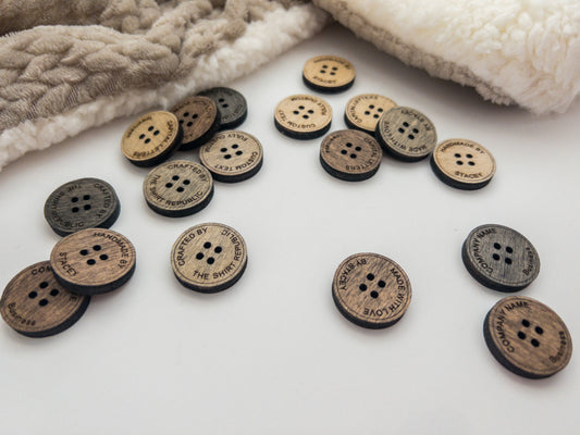 Custom 4-Hole Wood Buttons