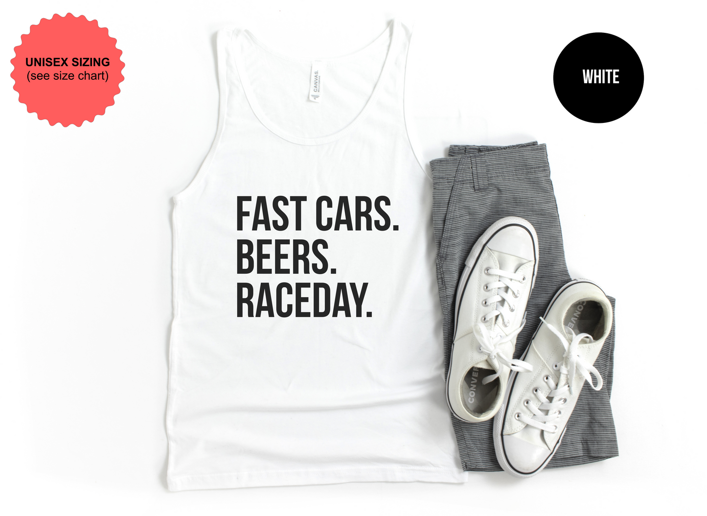 Fast Cars, Beers, Raceday Tank Top