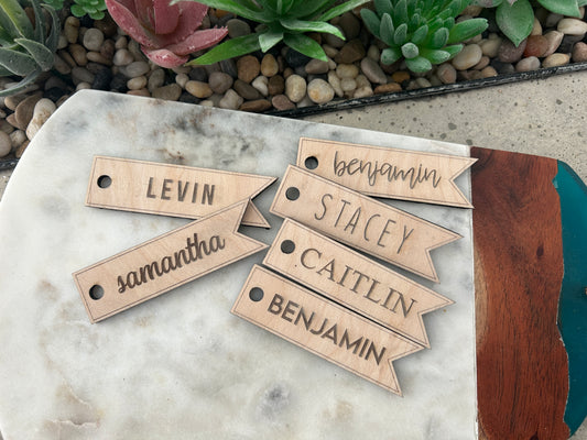 Custom Wood Name Tags