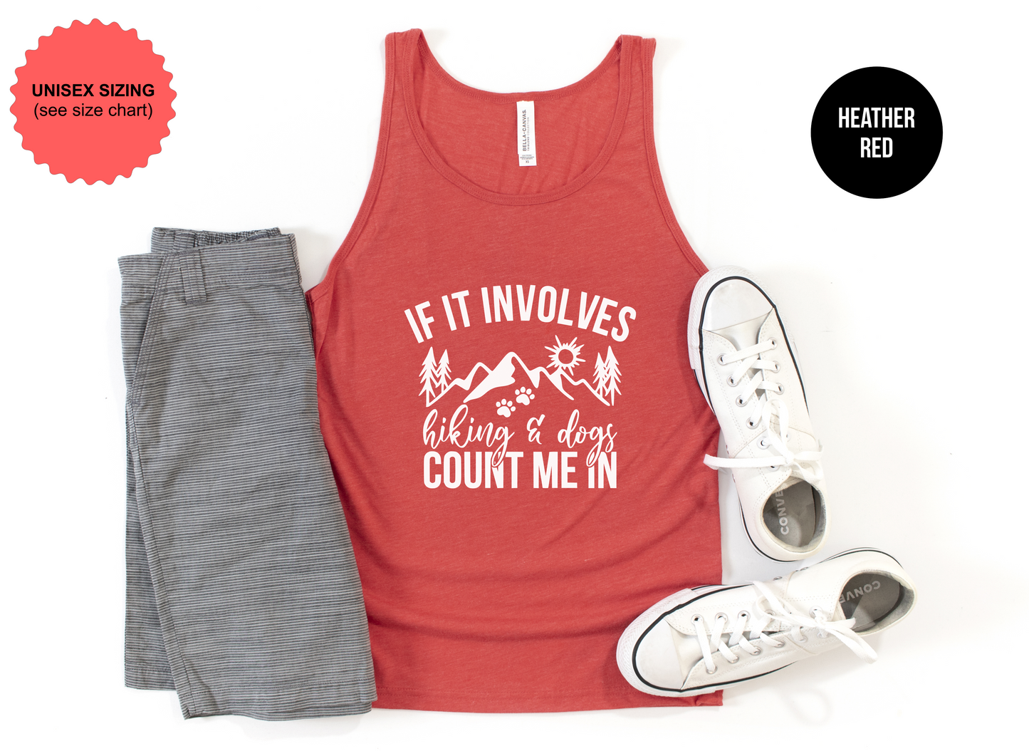 If It Involves Hiking And Dogs Count Me In Tank Top
