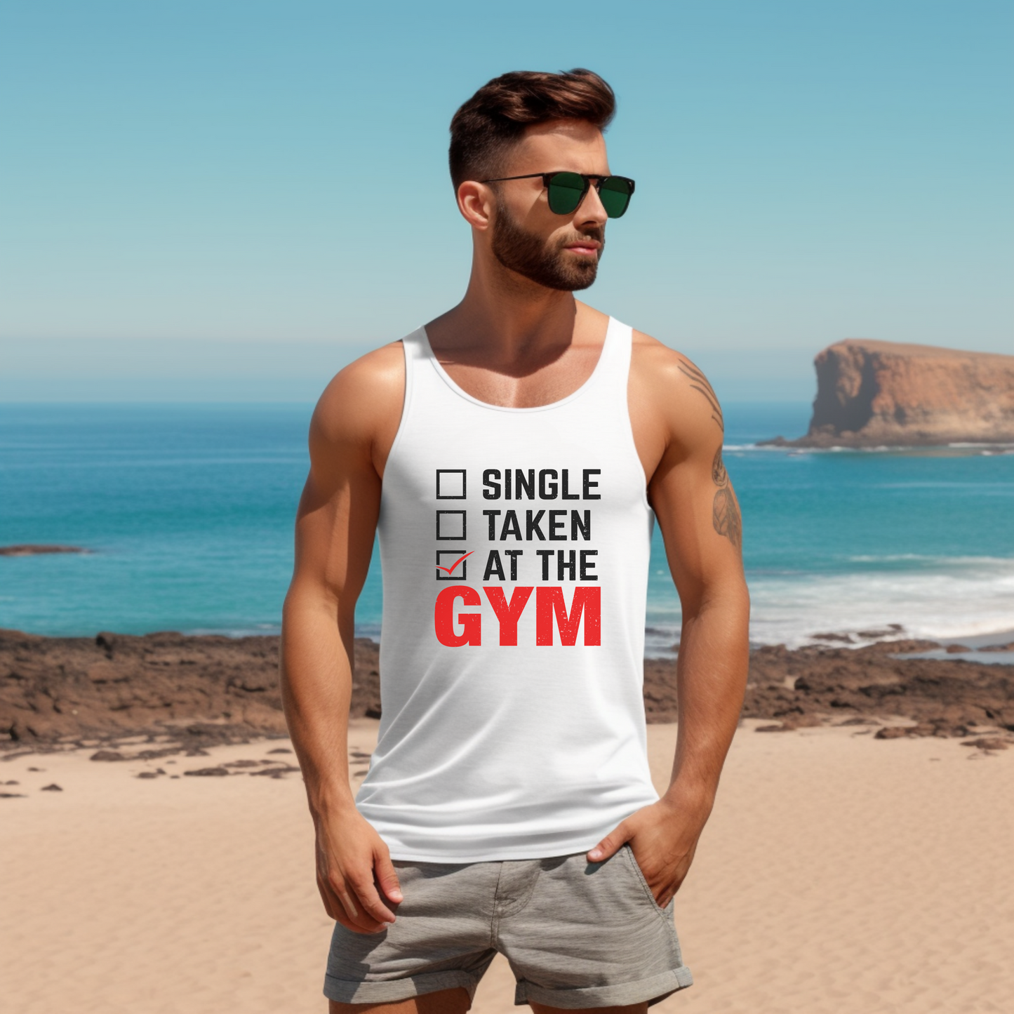 Single Taken At The Gym Tank Top