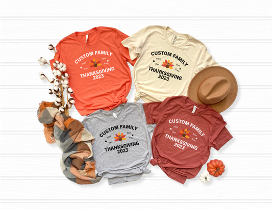 Custom Thanksgiving Family Matching Shirts