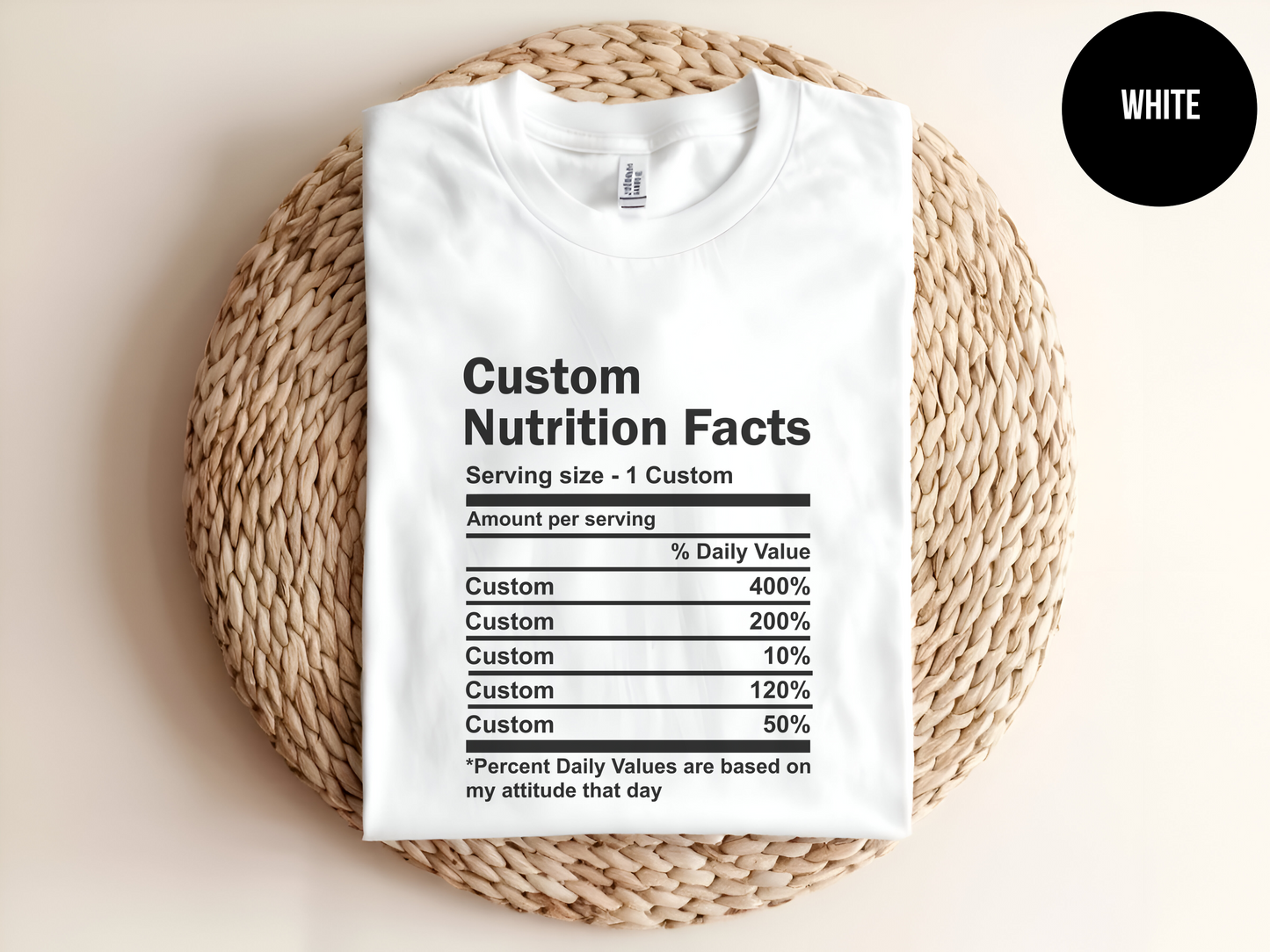 Custom Nutrition Facts