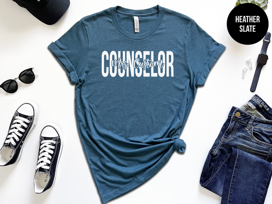 Customized School Counselor Shirt