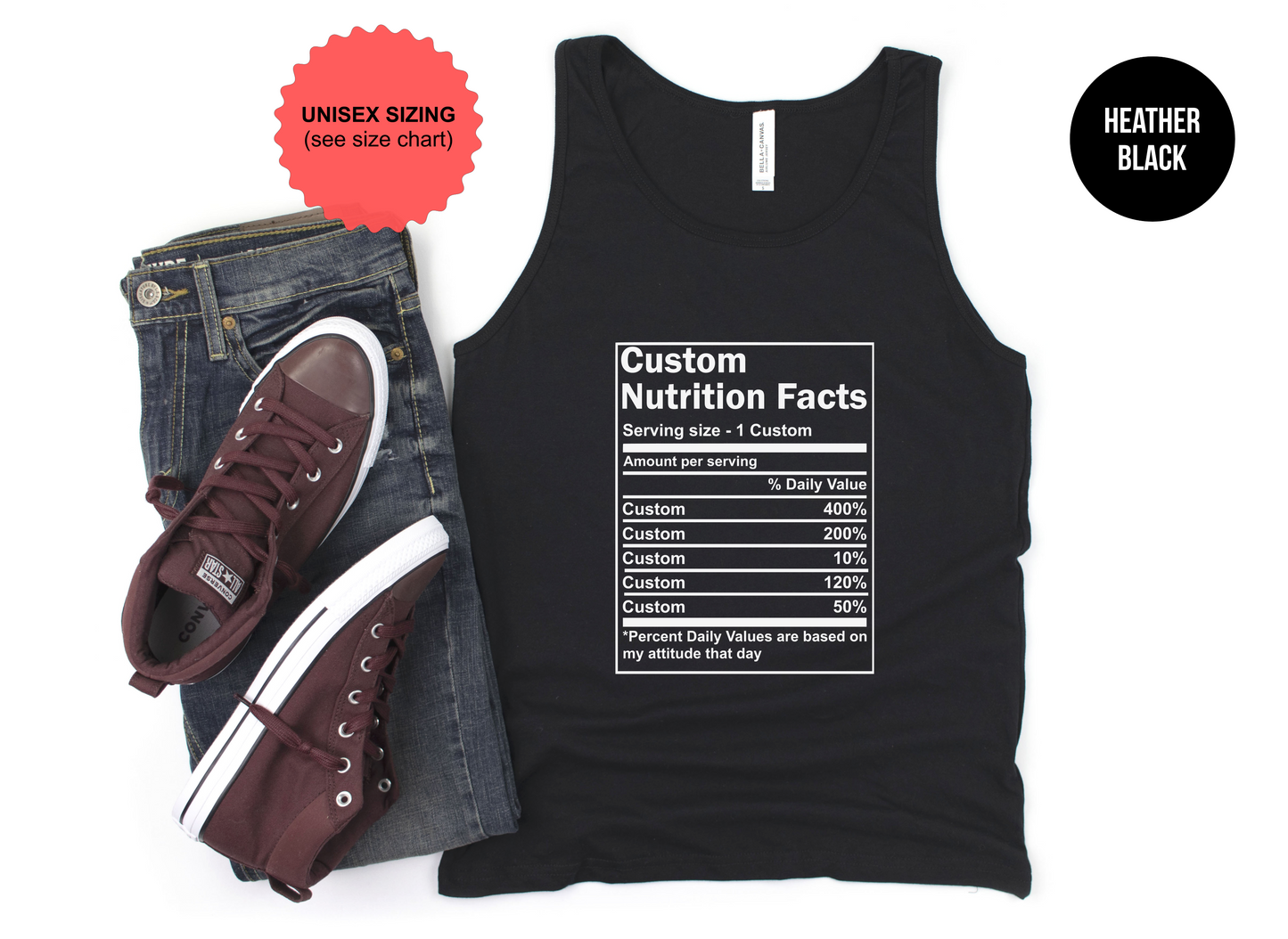Custom Nutrition Facts Tank Top