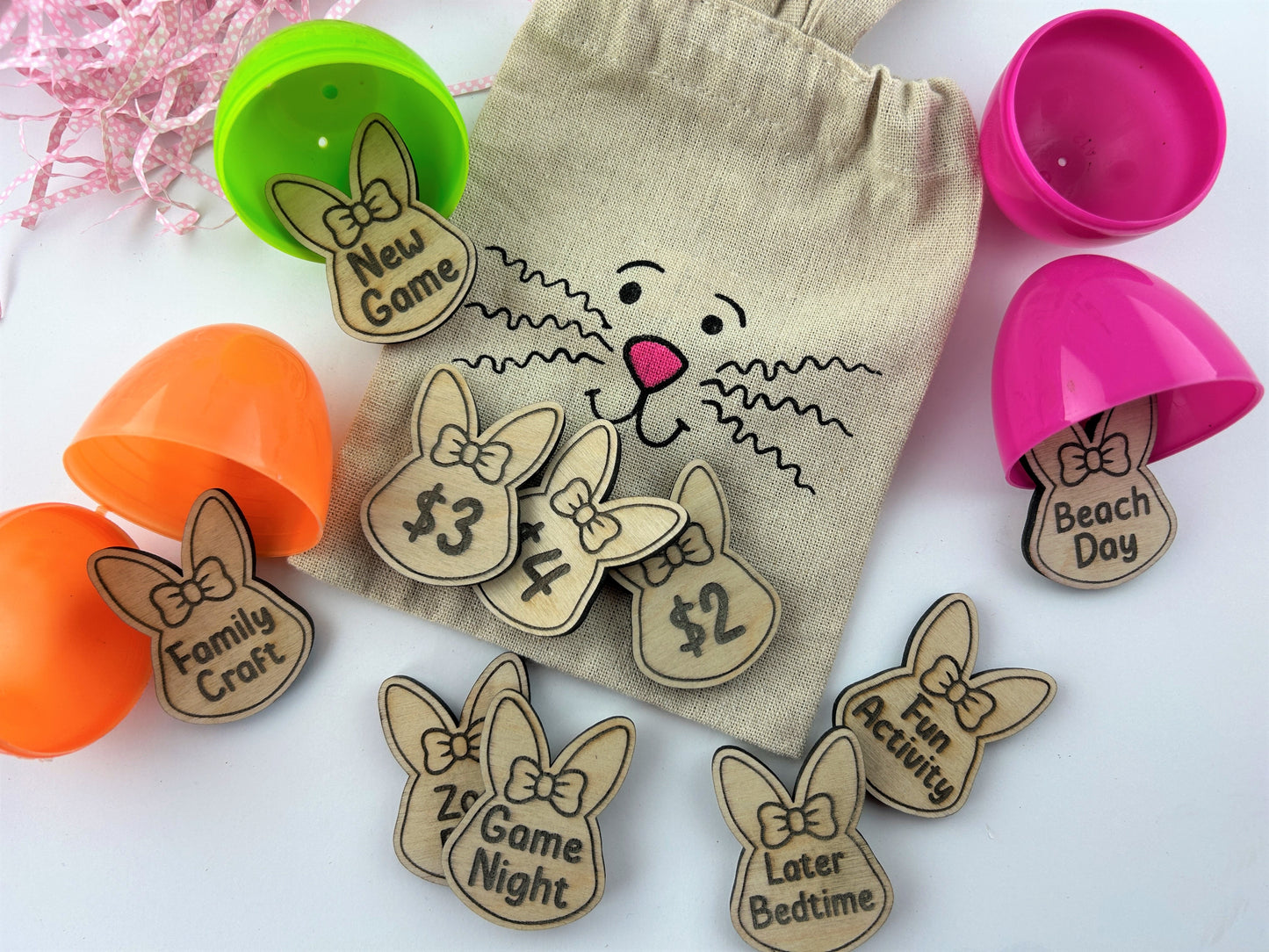 Bunny Girl Easter Egg Hunt Tokens
