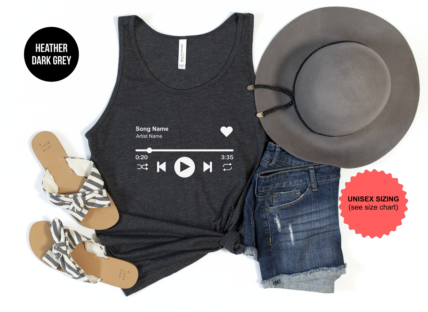 Custom Song Playlist Tank Top