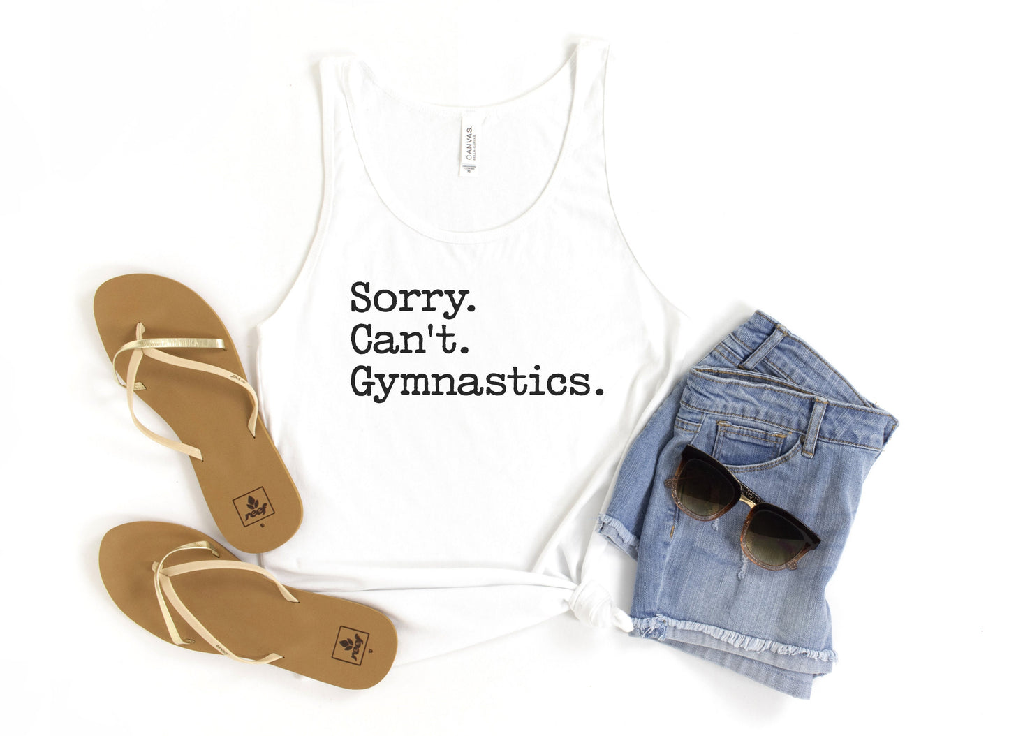 Sorry. Can't. Gymnastics. Tank Top