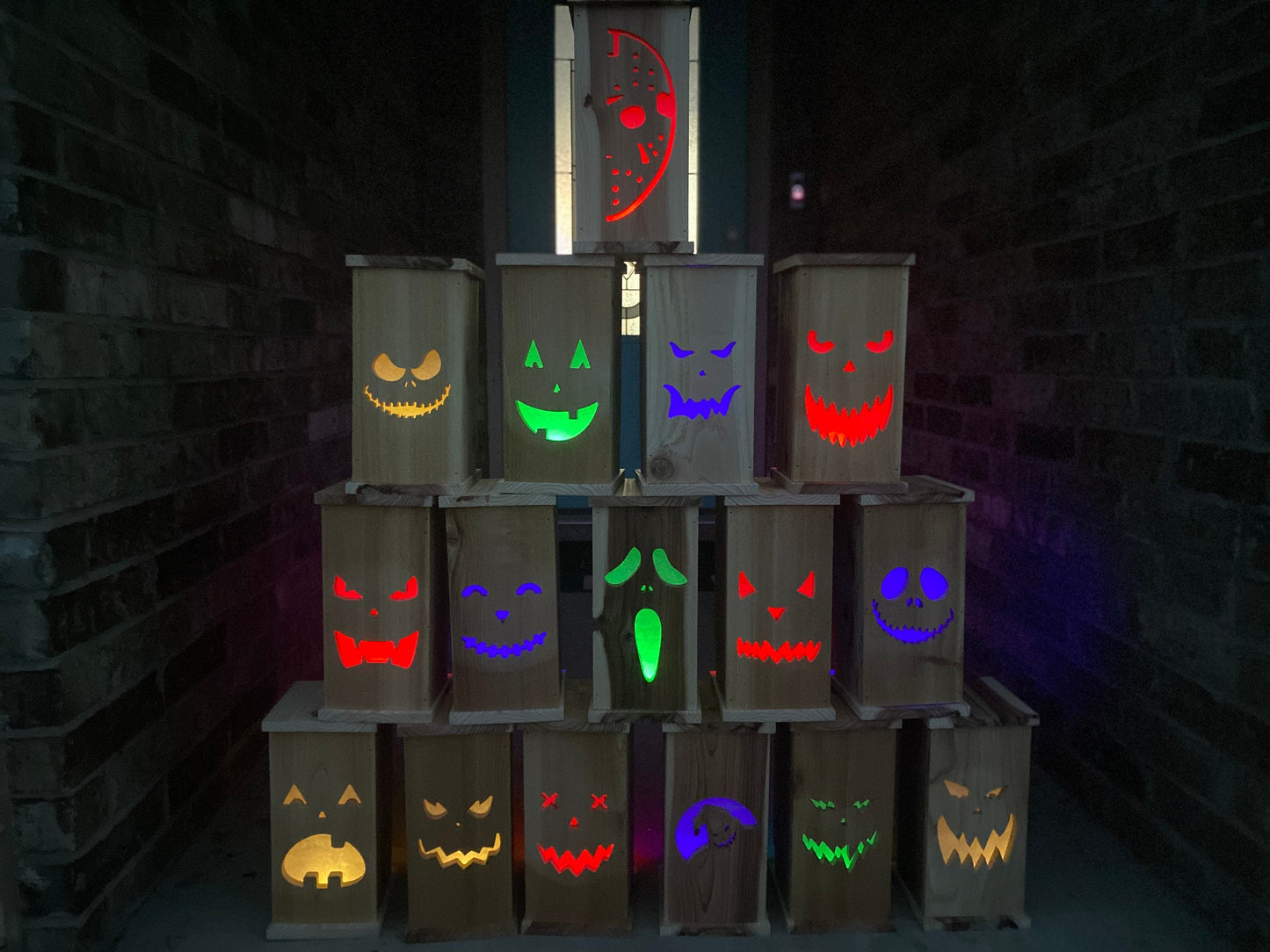 Cedar Halloween Lanterns with LED