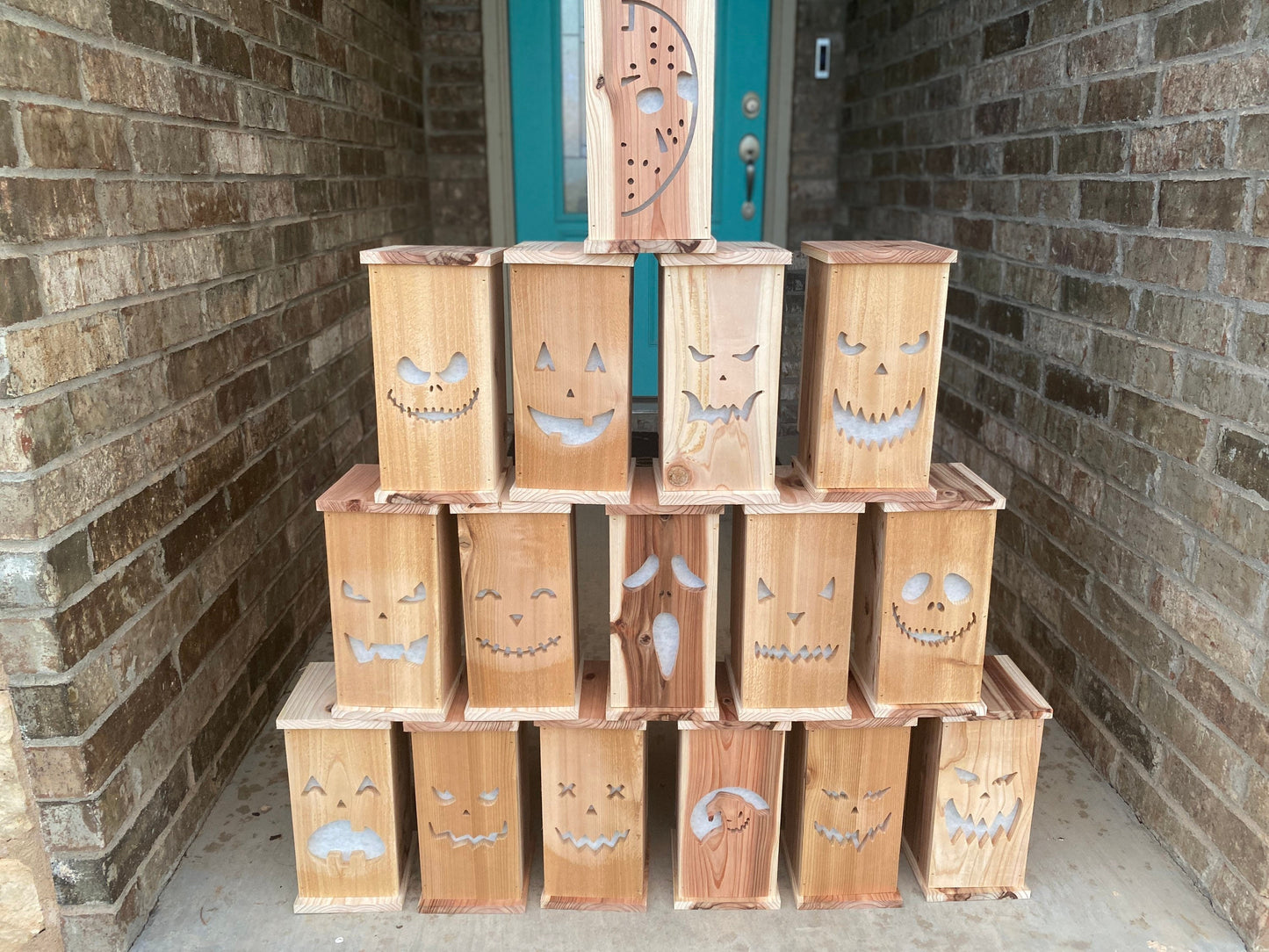 Cedar Halloween Lanterns with LED