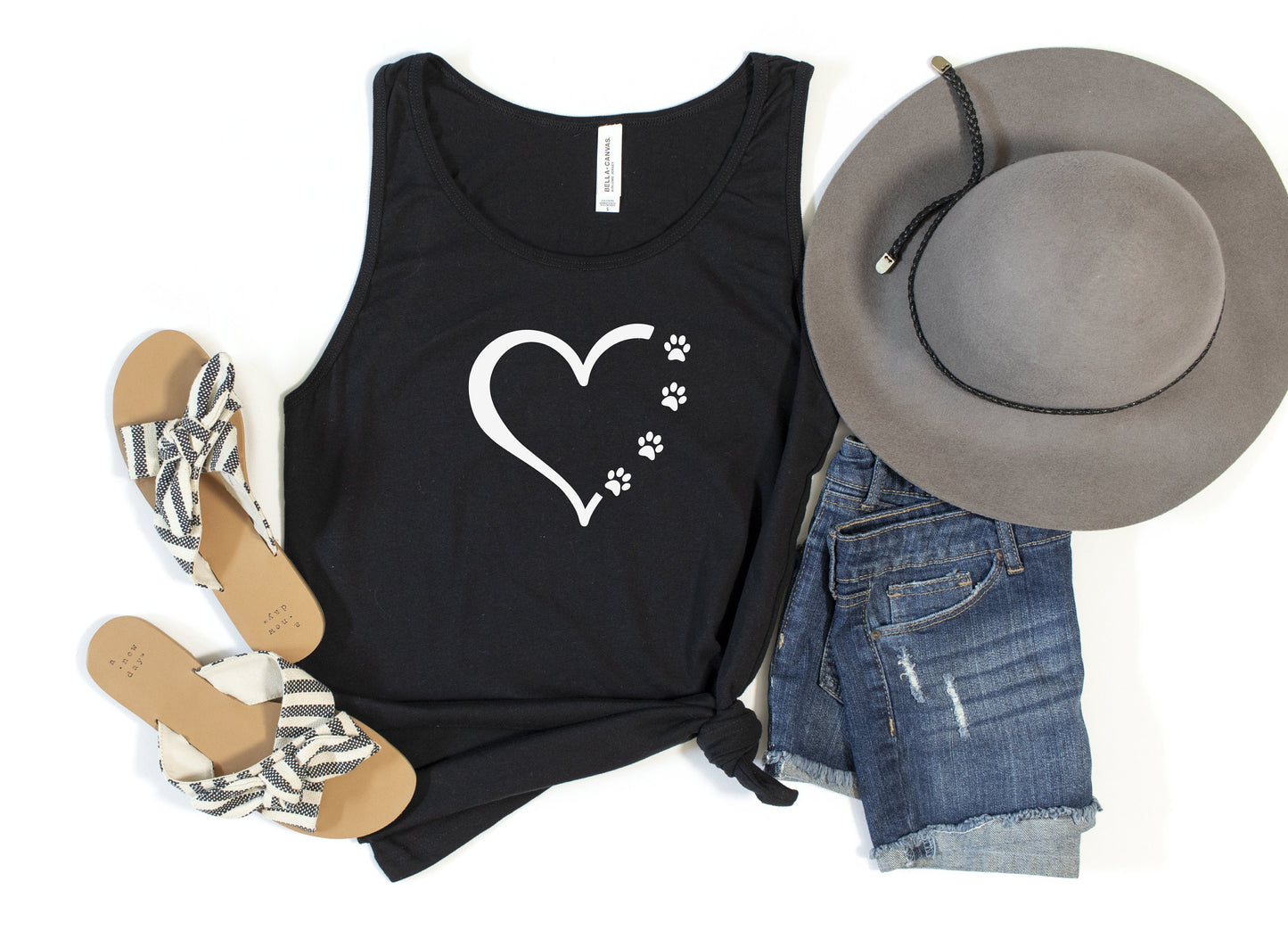 Heart of Dog Paws Tank Top