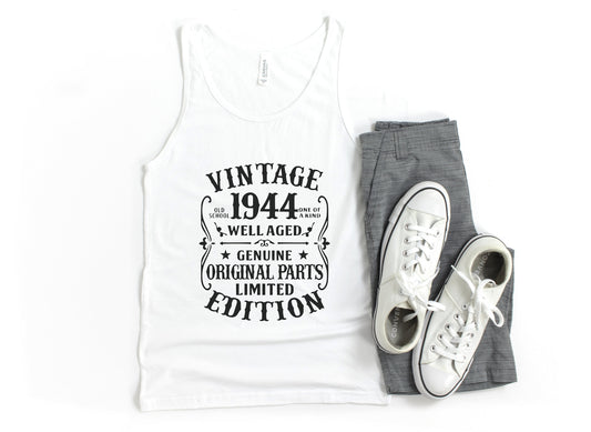 Whiskey Themed Custom Birth Year Tank Top