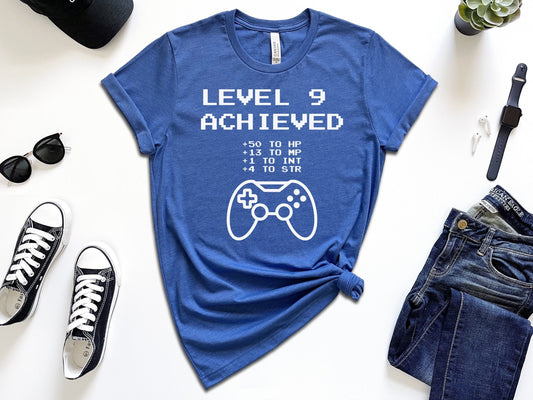 Leveled Up Custom Gamer Themed Birthday Shirt
