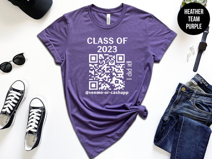 Custom Graduation QR Code Shirt