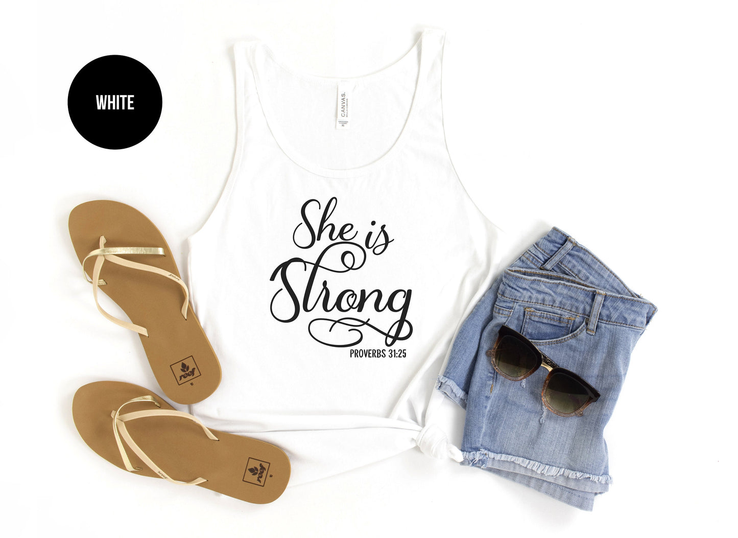She is Strong - Proverbs 31:25 Tank Top