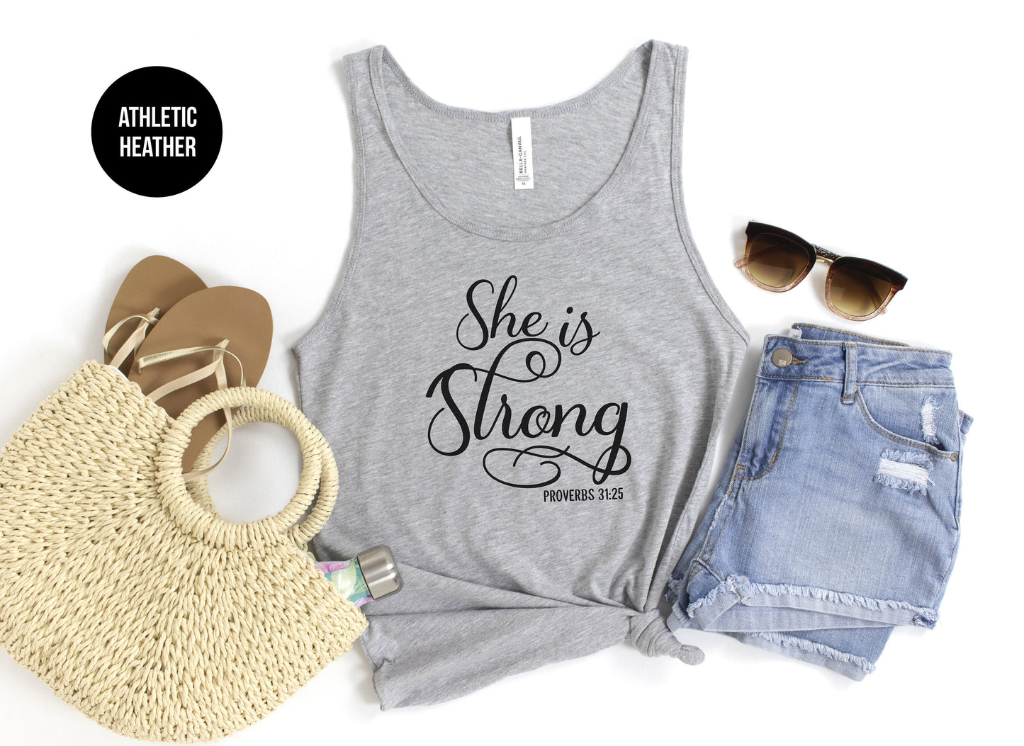 She is Strong - Proverbs 31:25 Tank Top
