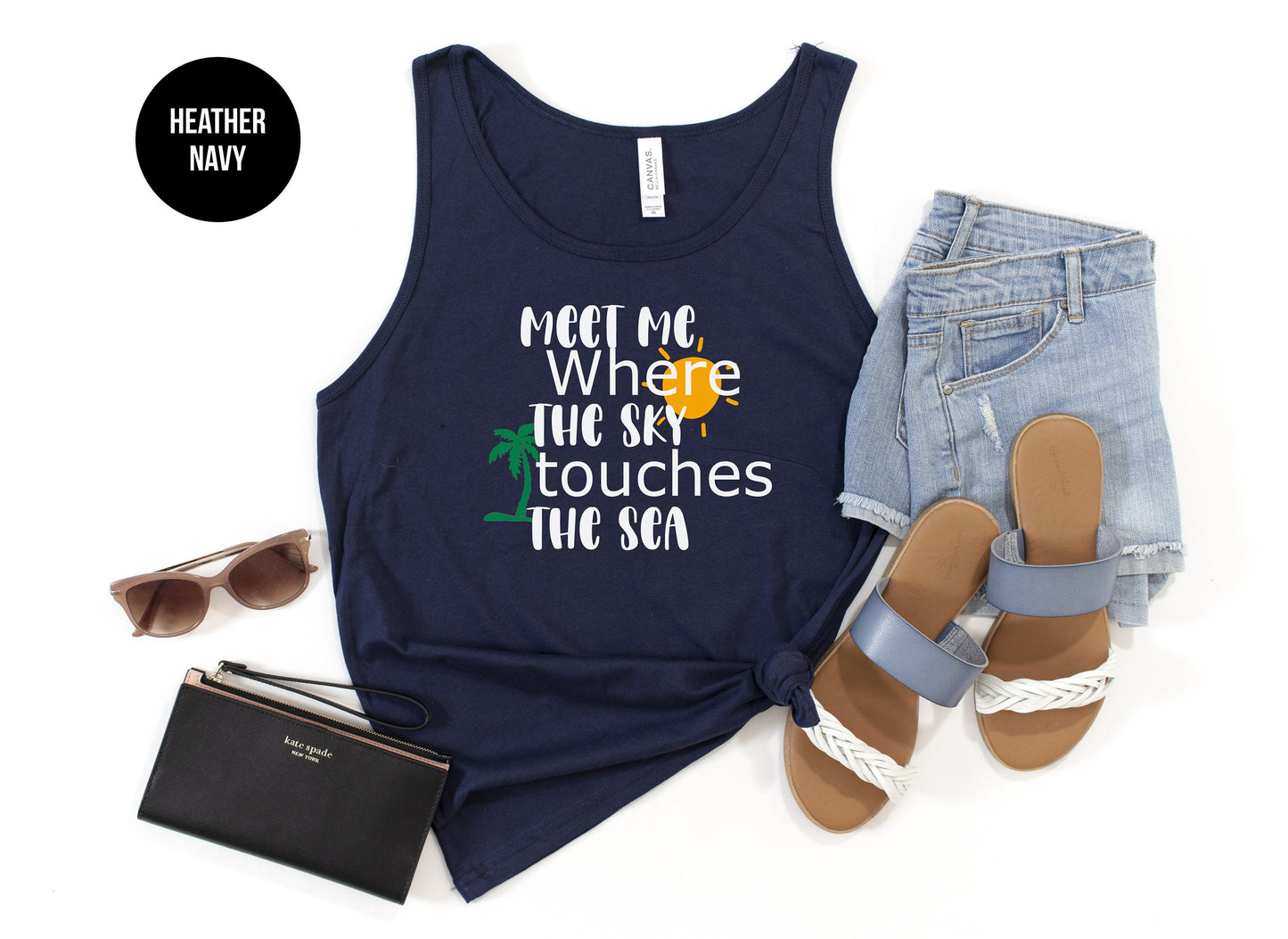 Meet Me Where The Sky Touches The Sea Tank Top