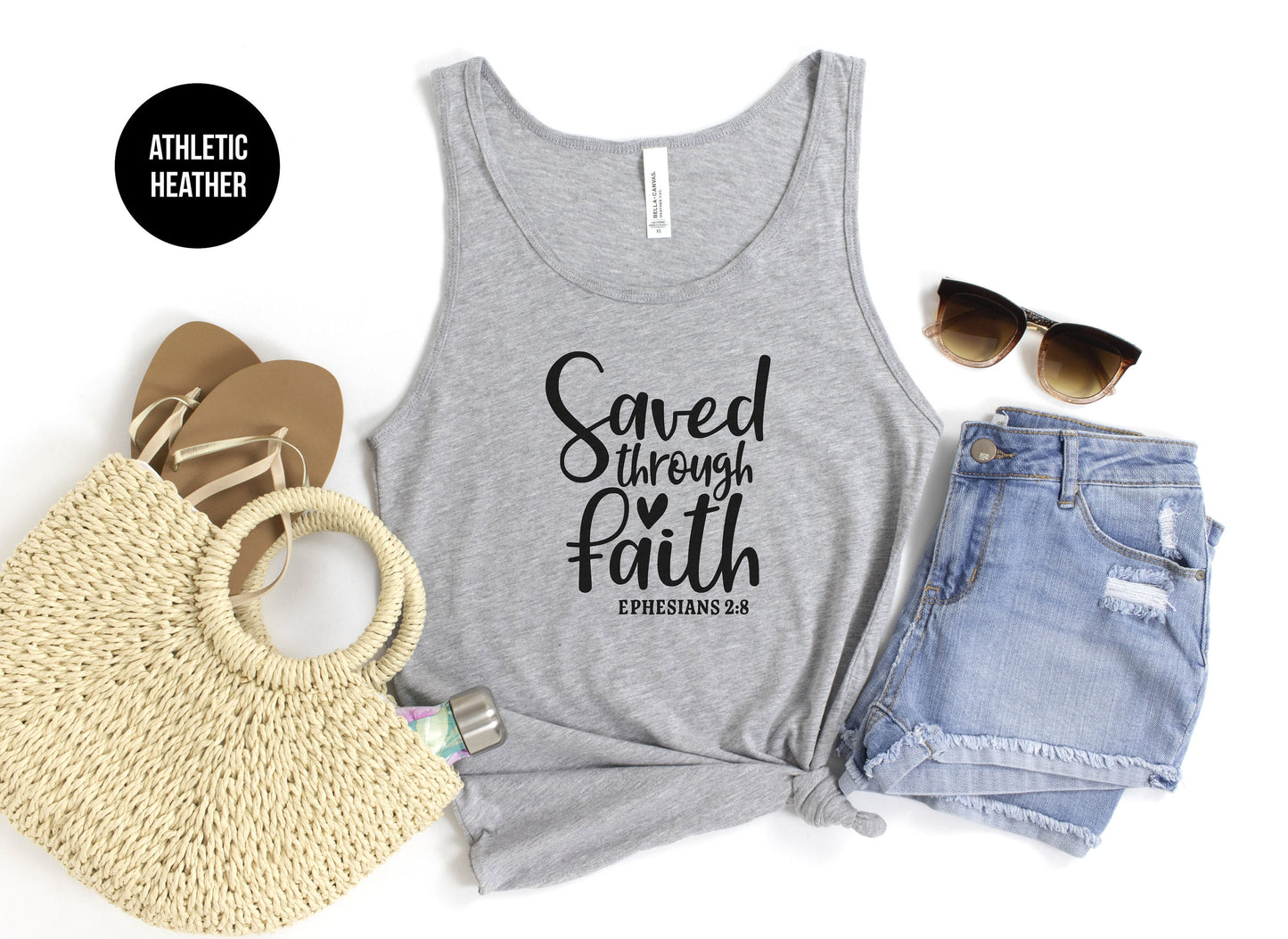Saved Through Faith; Ephesians 2:8 Tank Top