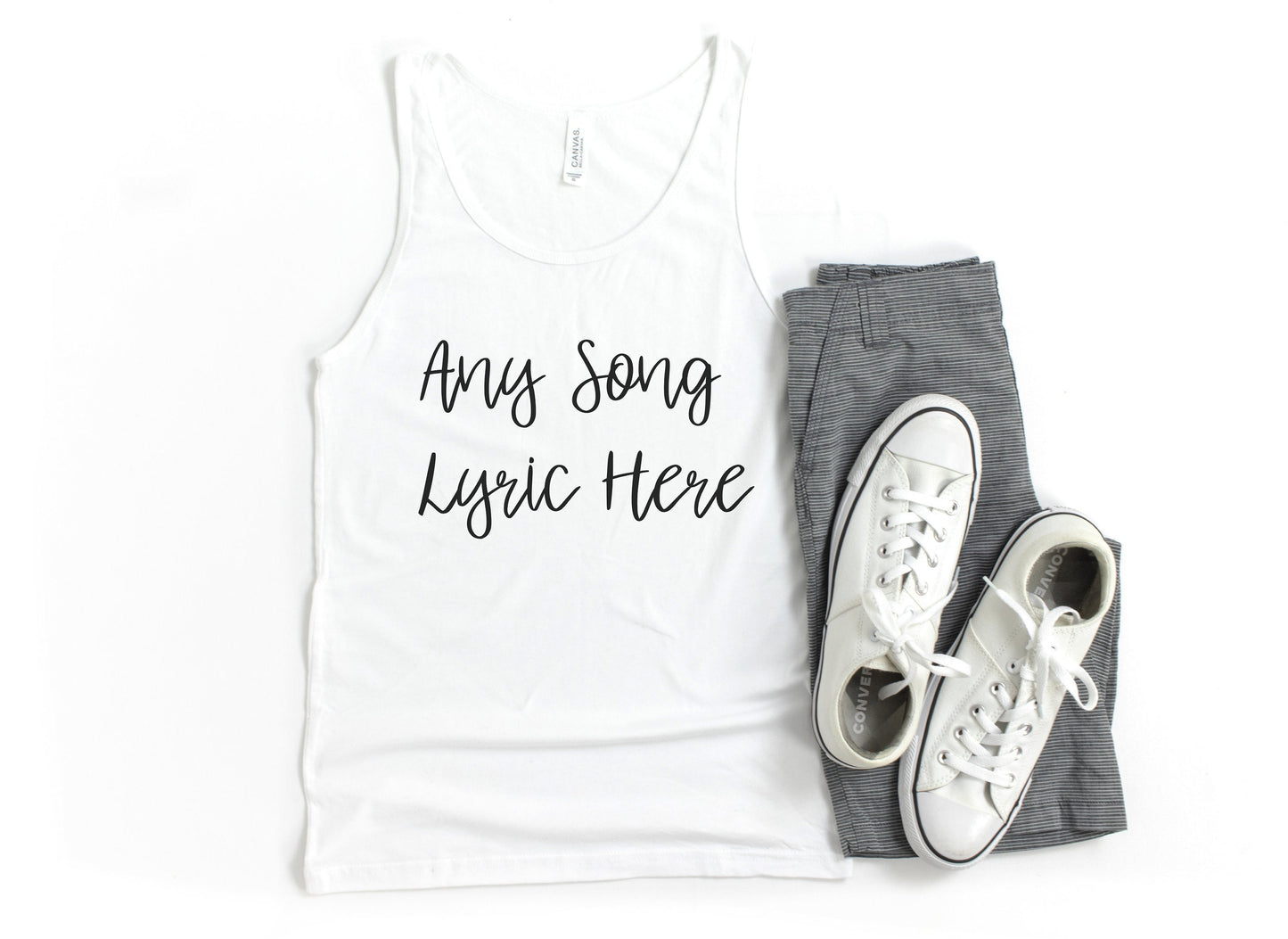 Any Song Lyrics Personalized Tank Top