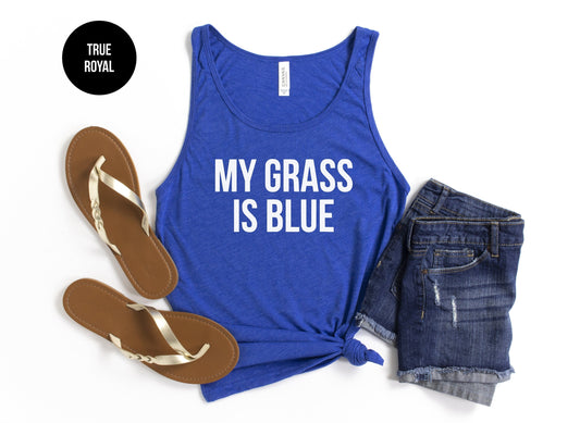 My Grass is Blue Tank Top