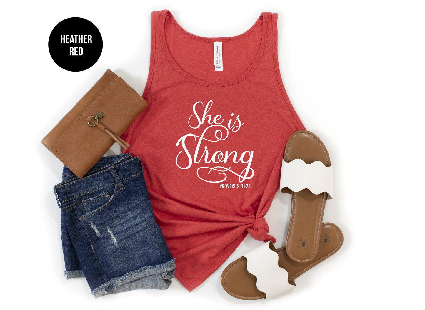She is Strong - Proverbs 31:25 Tank Top