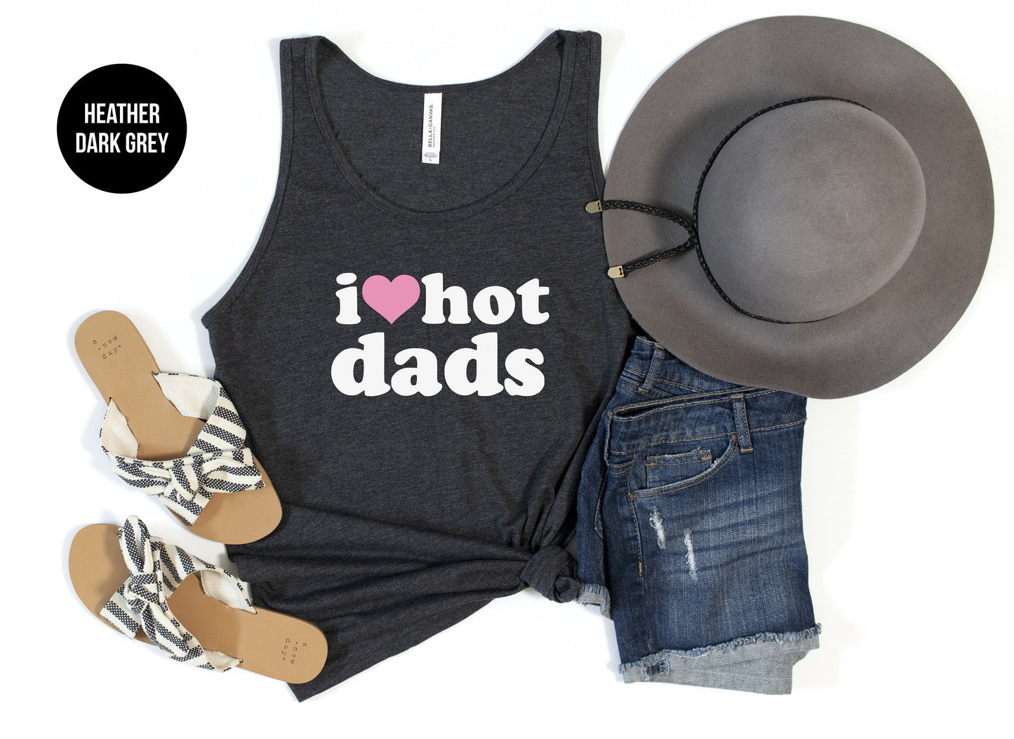 I Heart Hot Dads Tank Top