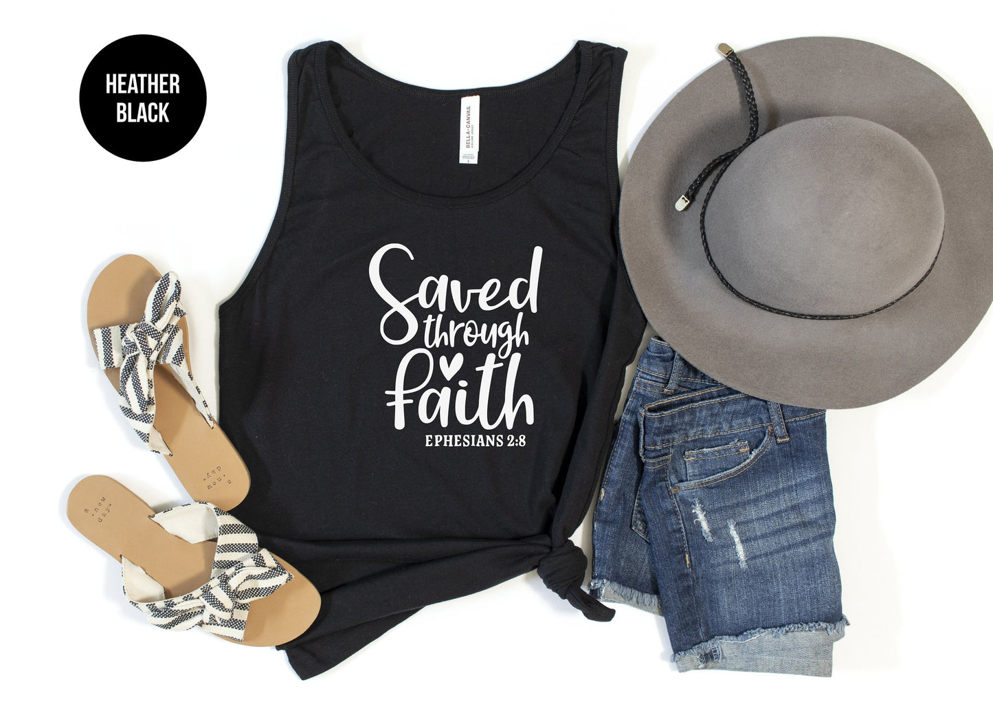 Saved Through Faith; Ephesians 2:8 Tank Top