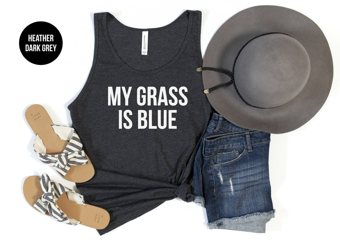 My Grass is Blue Tank Top