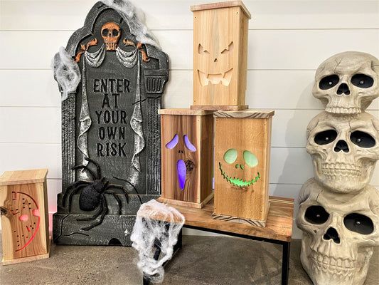 Cedar Halloween Lanterns with LED