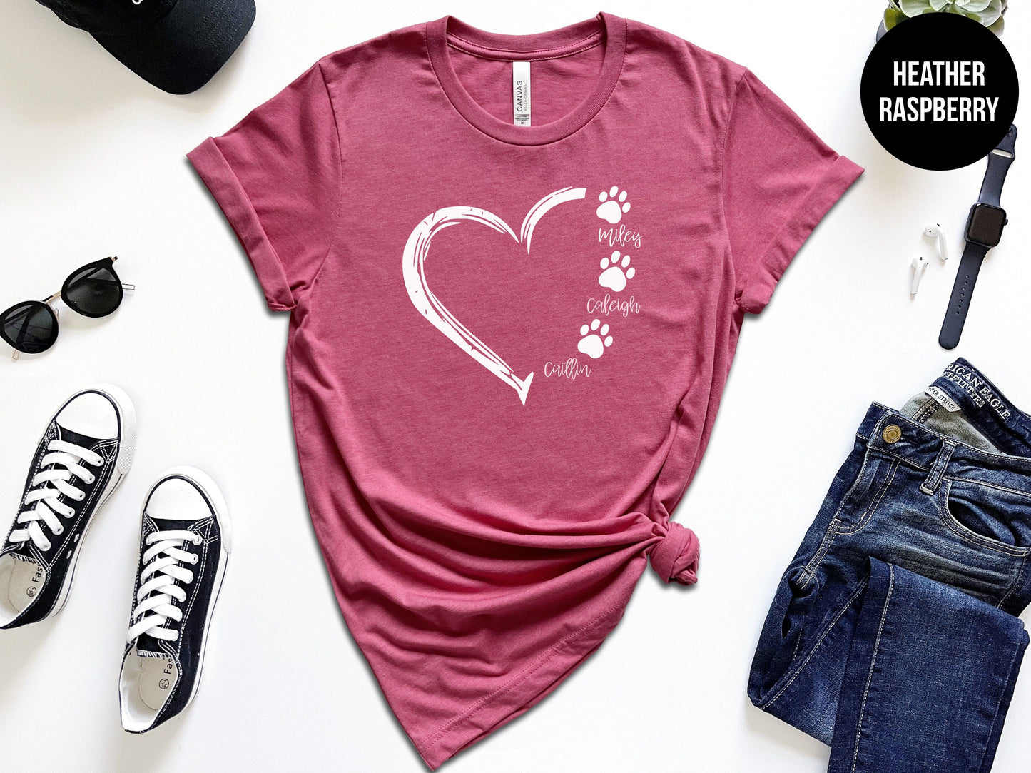 Dog Mom Custom Shirt (with pet names)