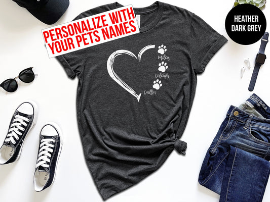 Dog Mom Custom Shirt (with pet names)