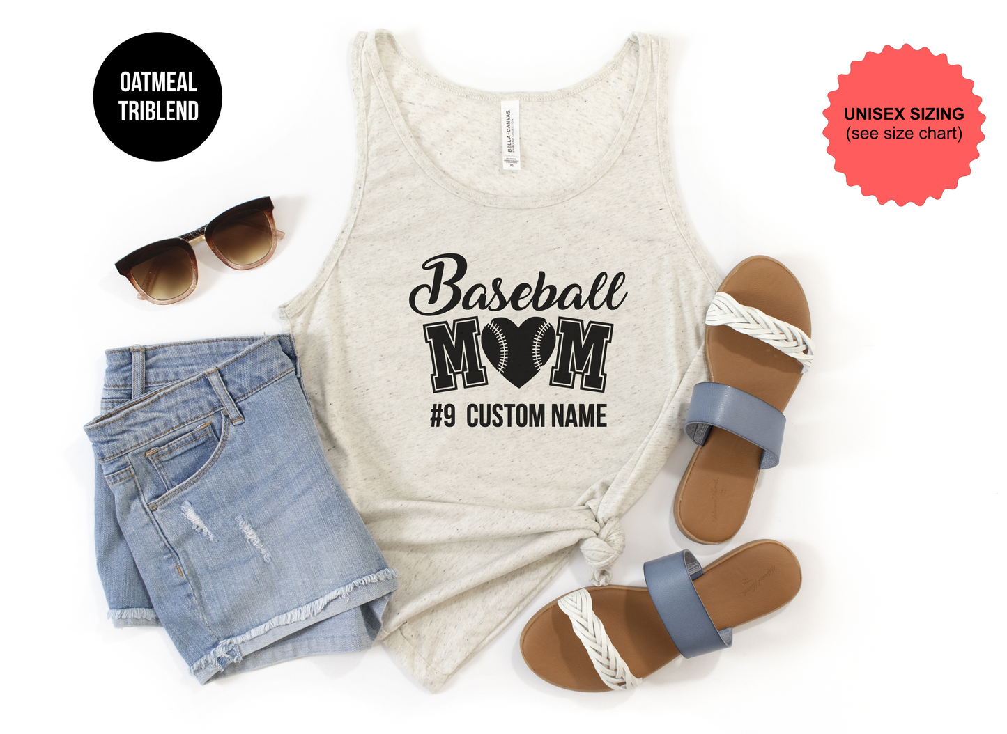 Custom Baseball Mom Tank Top