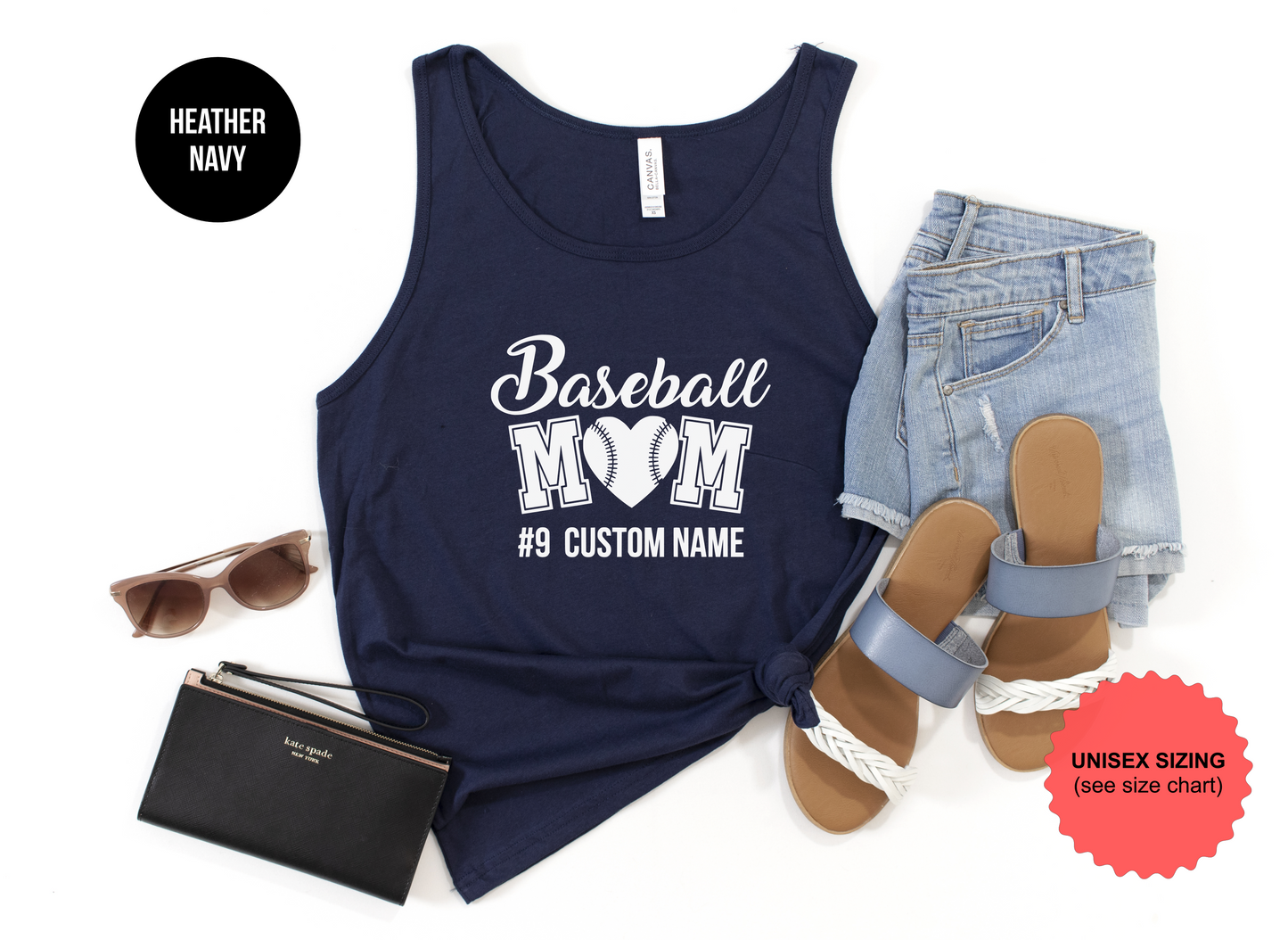 Custom Baseball Mom Tank Top