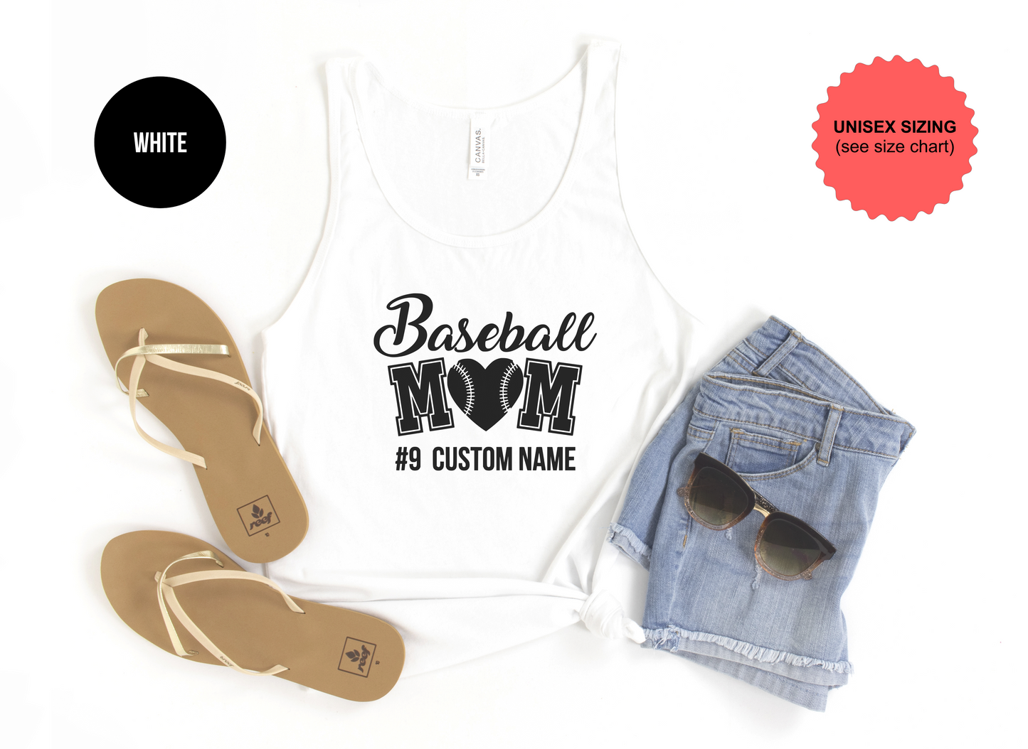 Custom Baseball Mom Tank Top