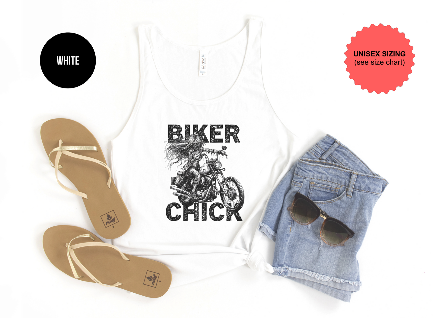 Zombie Biker Chick Tank Top