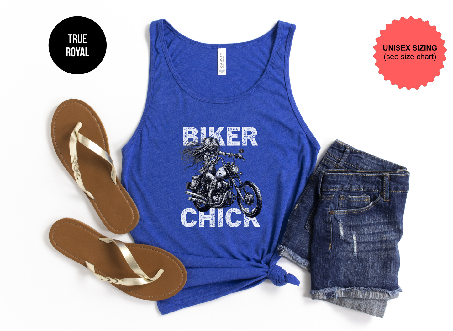 Zombie Biker Chick Tank Top