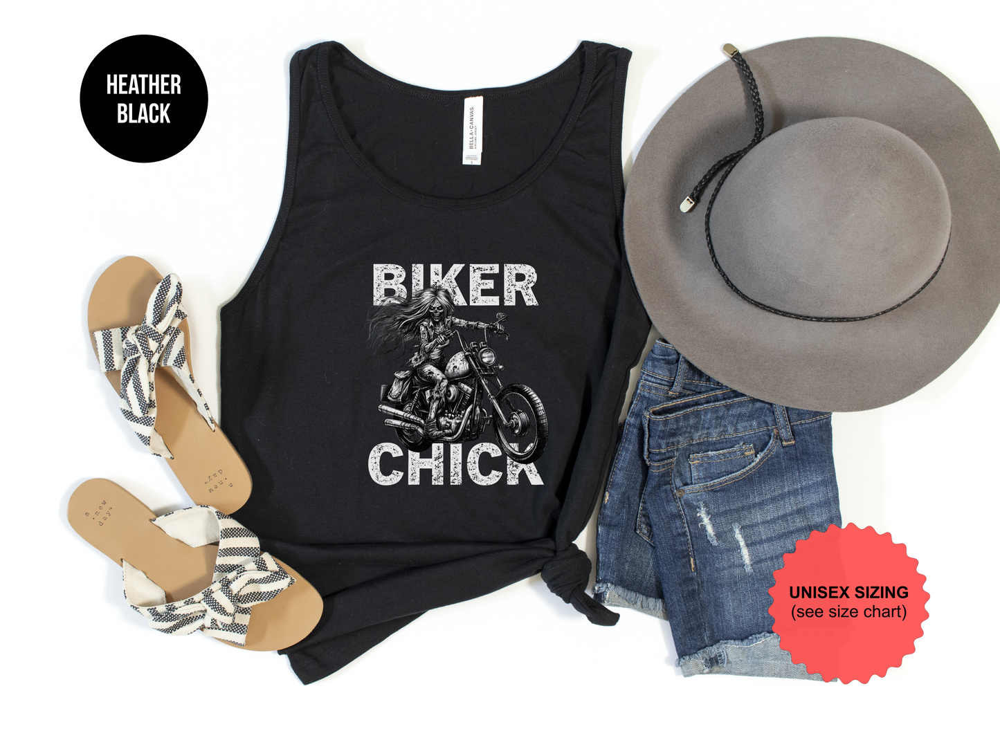 Zombie Biker Chick Tank Top