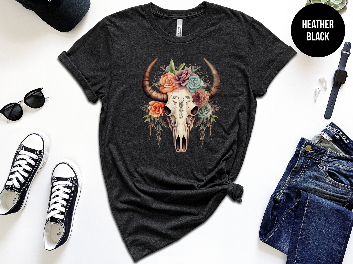 Boho Cow Skull