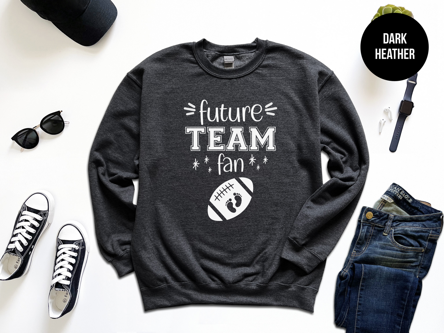 Football Pregnancy Custom Sweatshirt